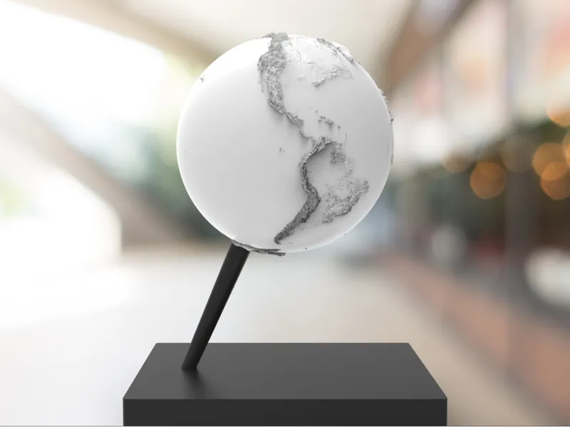 Topology globe of earth