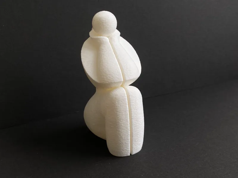 Abstract Sitting Woman Sculpture - Minimalist Art