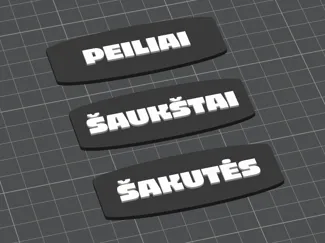Įrankių indelių lentelės | 3 mm kabliukas