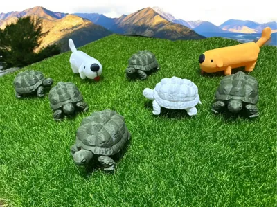 Simulated cute Indian star tortoise desktop gadget
