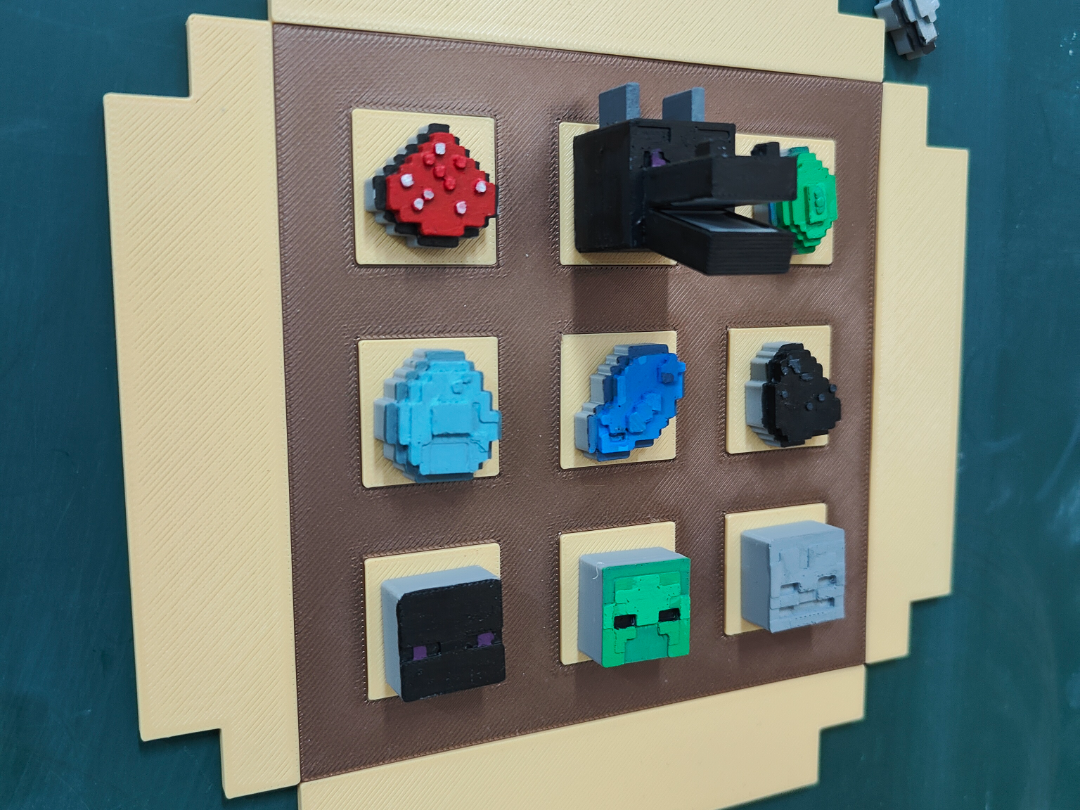 Miniatura 1 do modelo 3D 矿物 怪物 MC 冰箱贴/黑板贴