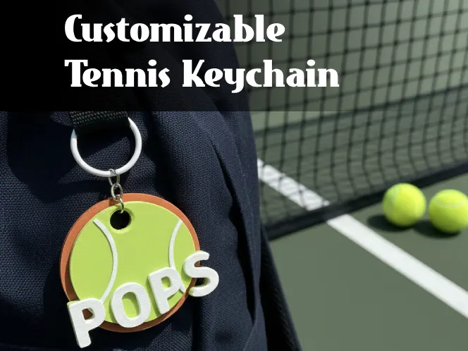 Customizable "Name" Tennis Keychain