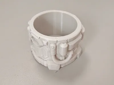 Mecha-style small flower pot 60mm diameter 50mm deep