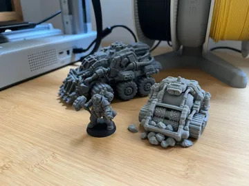 Escenografía en miniatura: Grimdark Space dwarf Mining Mineral Collector — vista de referencia 4