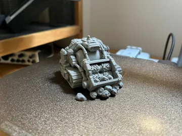 Escenografía en miniatura: Grimdark Space dwarf Mining Mineral Collector — vista de referencia 3