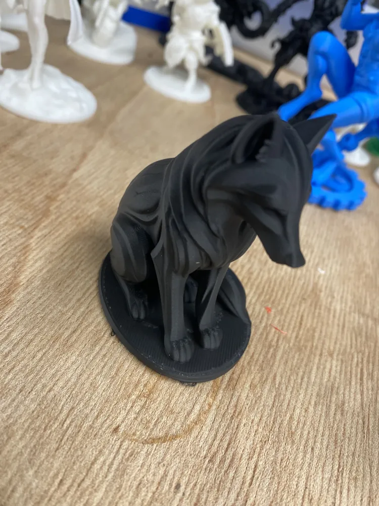 wolf sculpture by loanshark MakerWorld: Download Free 3D Models