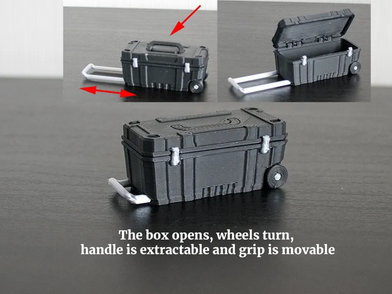 Mini tool box for garage diorama, scale 1:18