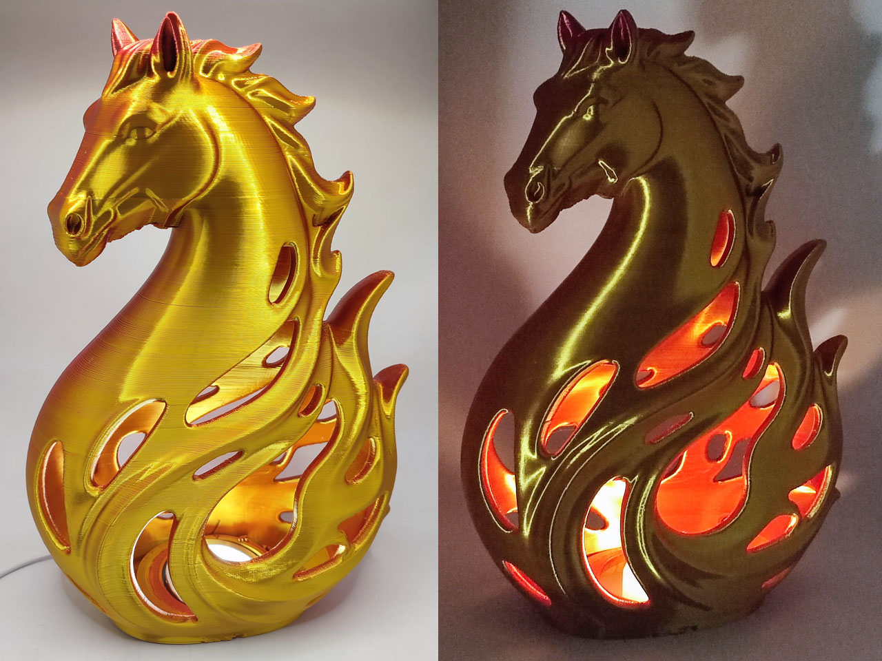 Fire Horse Lamp -  Bambu Lab LED or LED Tealight