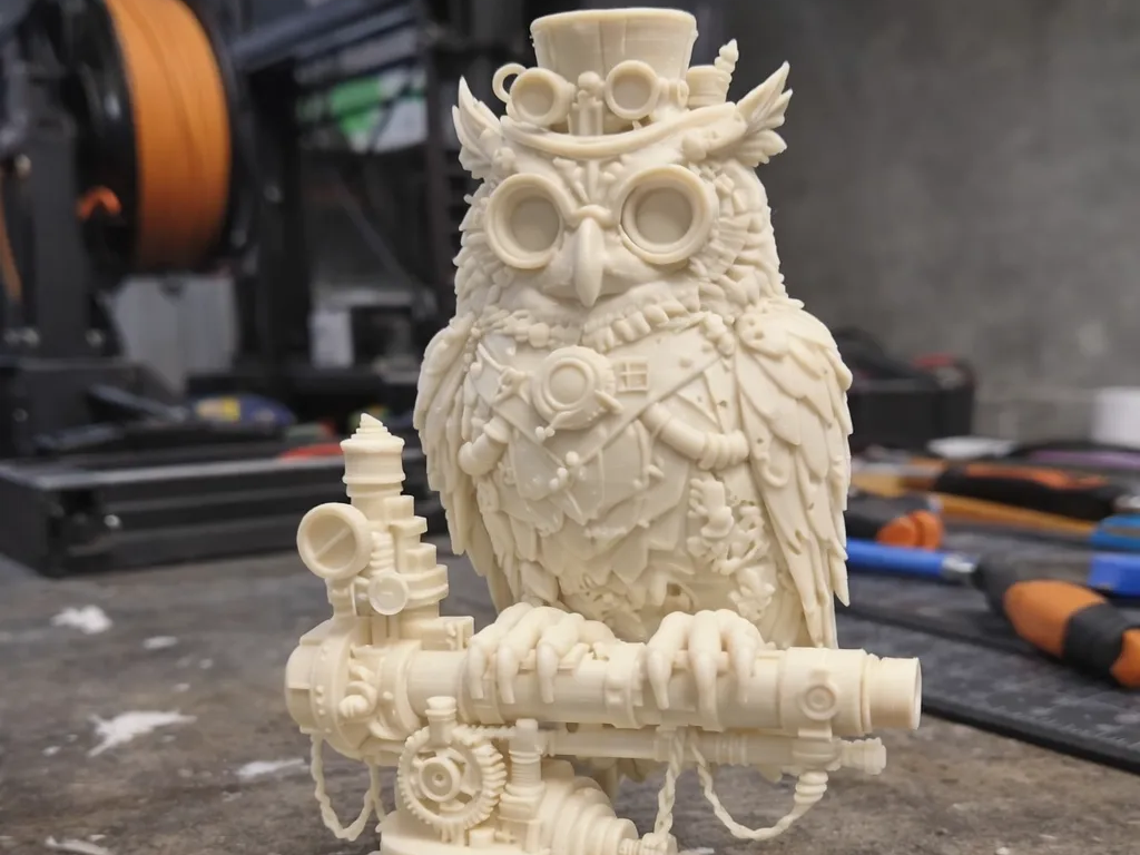 STEAMPUNK OWL – Mechanical Art Diorama