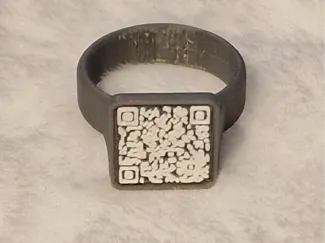 Customizable QR and Text Ring