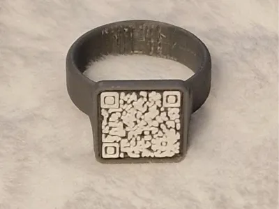 Customizable QR and Text Ring