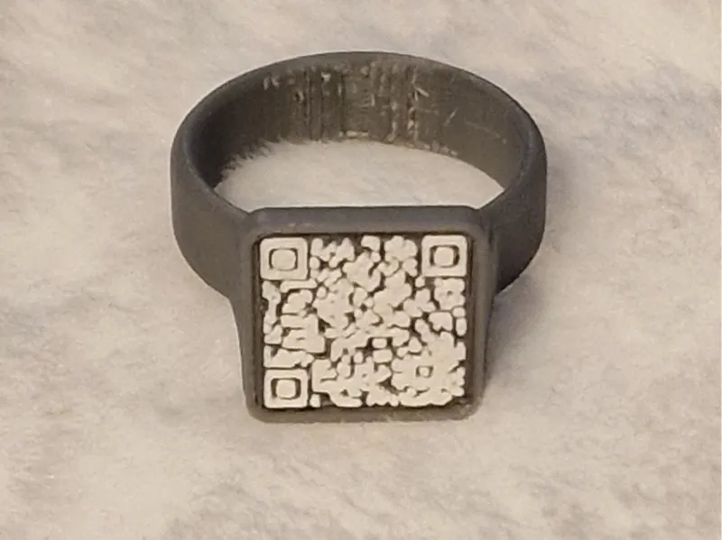 Customizable QR and Text Ring