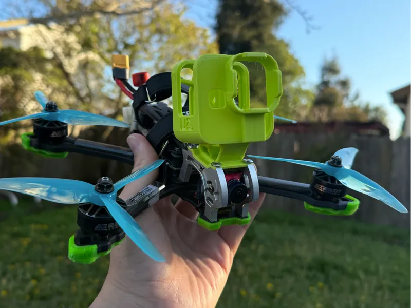 GoPro hero 11 mount for Geprc mark 5 fixed-angle