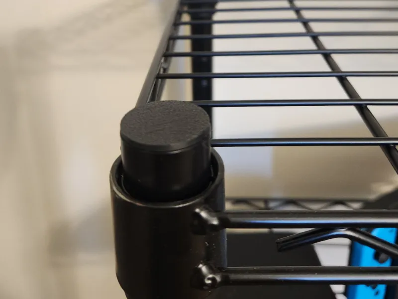 1" wire shelving end cap (Amazon shelves)