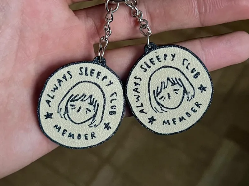 Always sleepy club member keychain