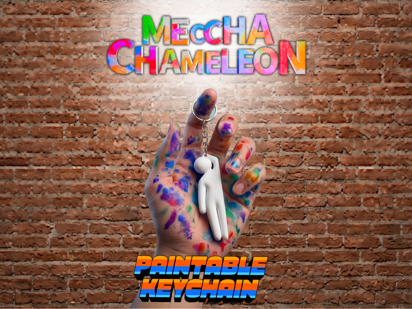 Meccha Chameleon Paintable Keychain