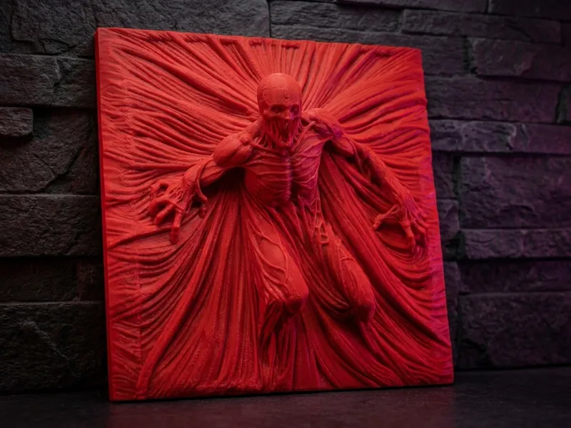 Skinless Horror Monster Relief Wall Art