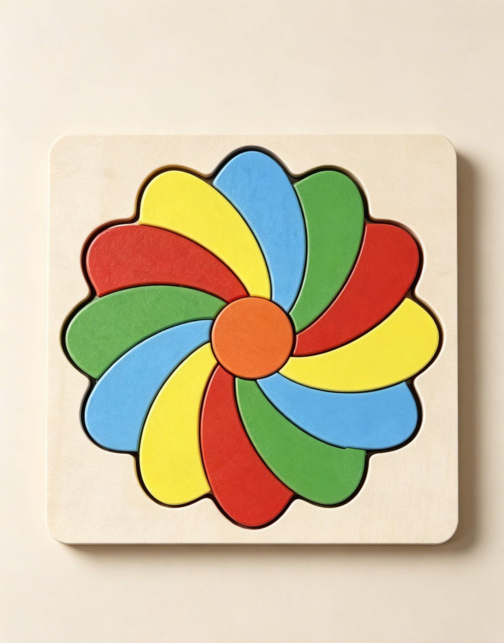 Miniatura 2 do modelo 3D 花瓣积木拼图
