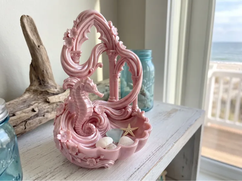 Seahorse Ocean Arch Trinket Dish Coastal Decor
