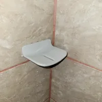 Adhesive Wall-Mounted Soap Dish with Drain Slot (Big)