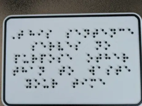 Troll Braille sign