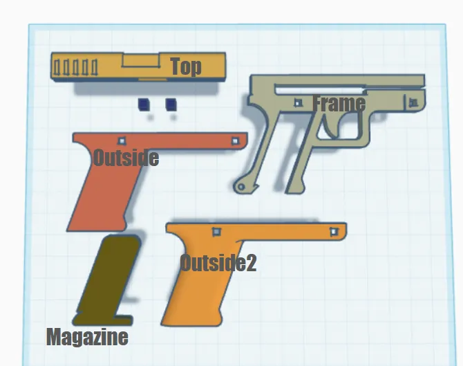 Gun Fidget Keychain Gun Keychain Fidget by Innovative Layers - MakerWorld