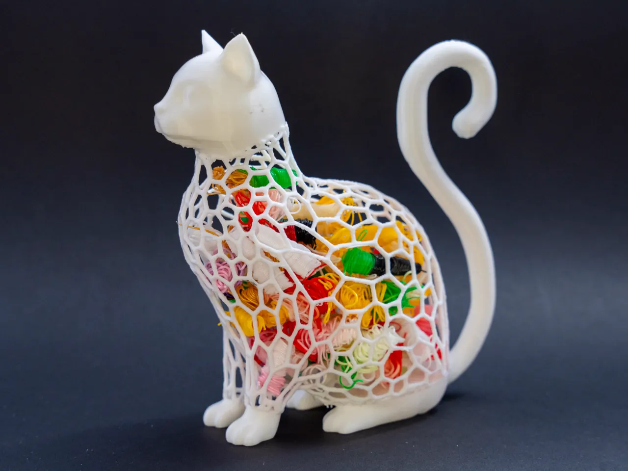 cat poop recycling art decor view 2