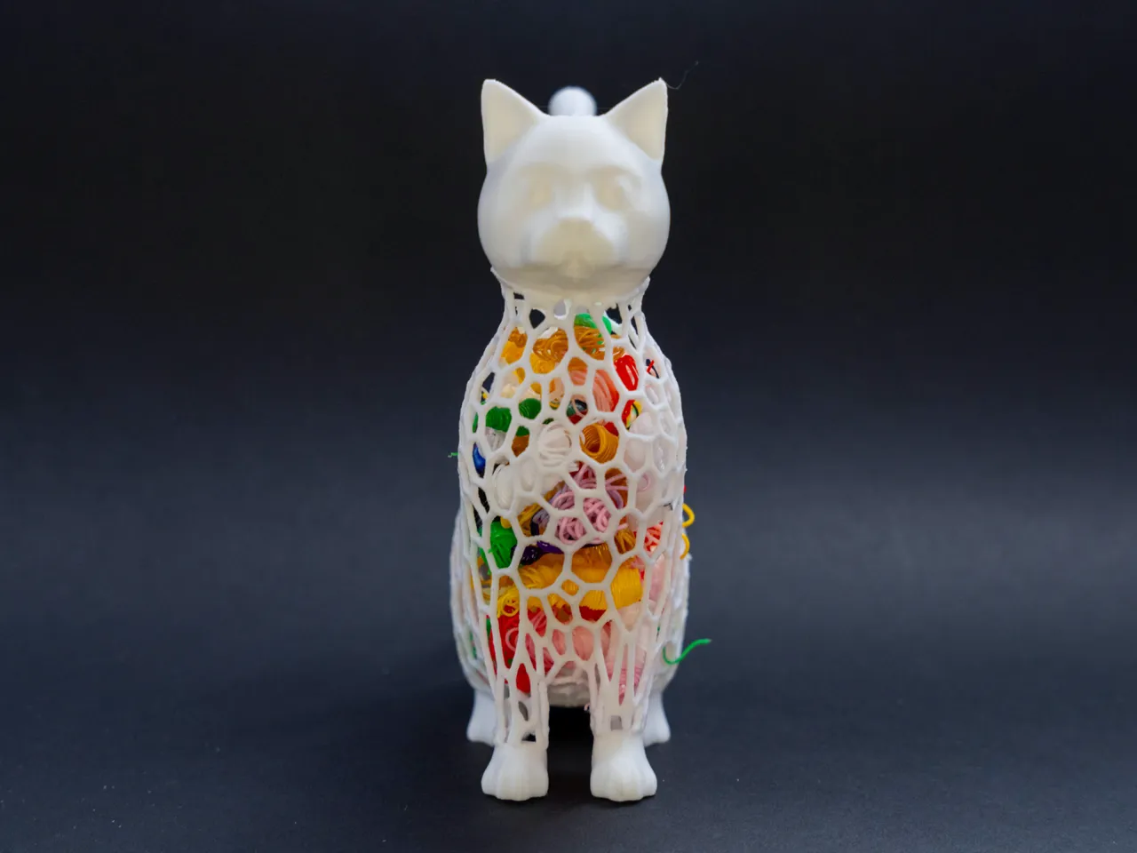 cat poop recycling art decor view 3