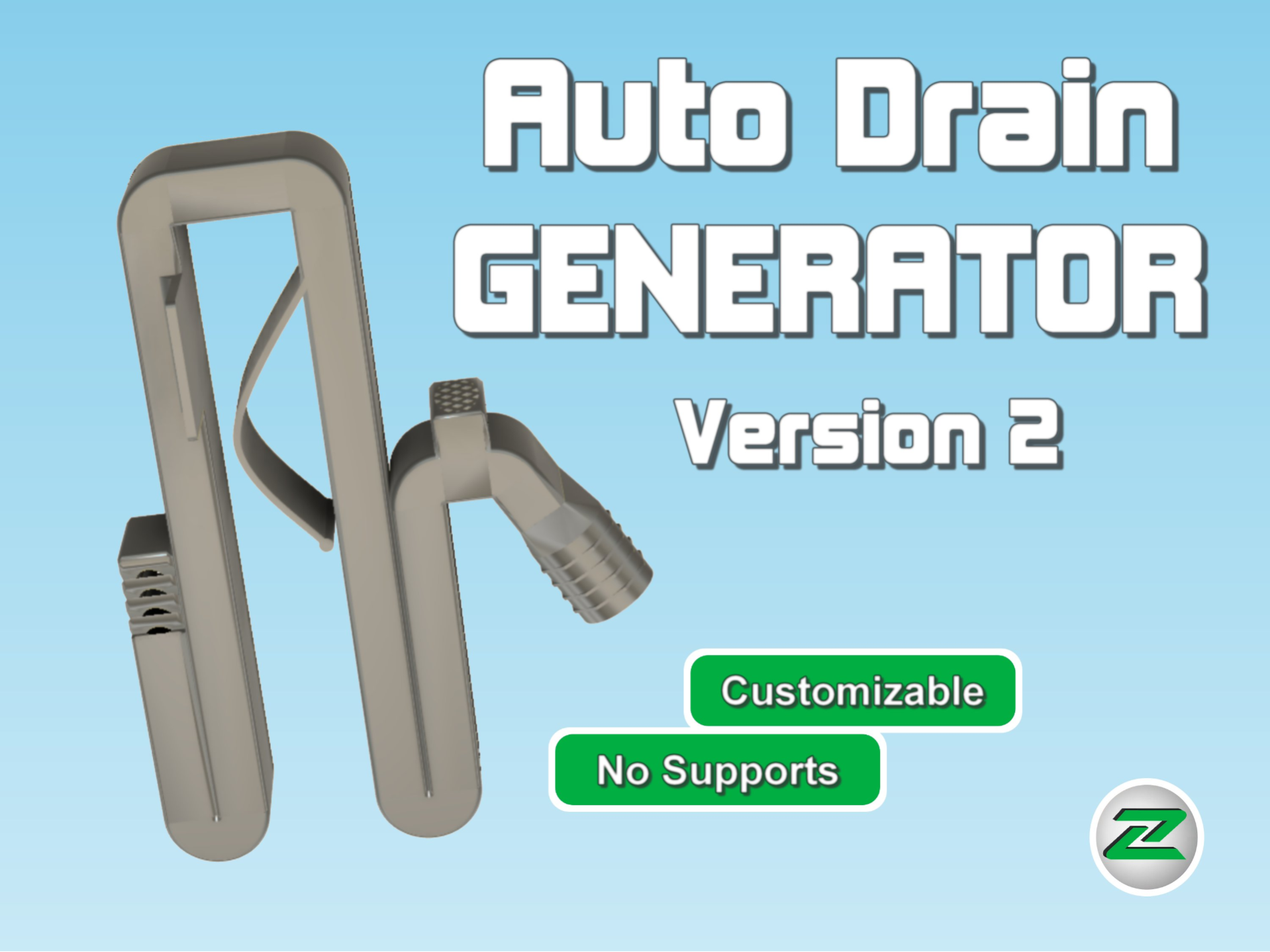 Auto Drain / Overflow Tube - Highly Customizable