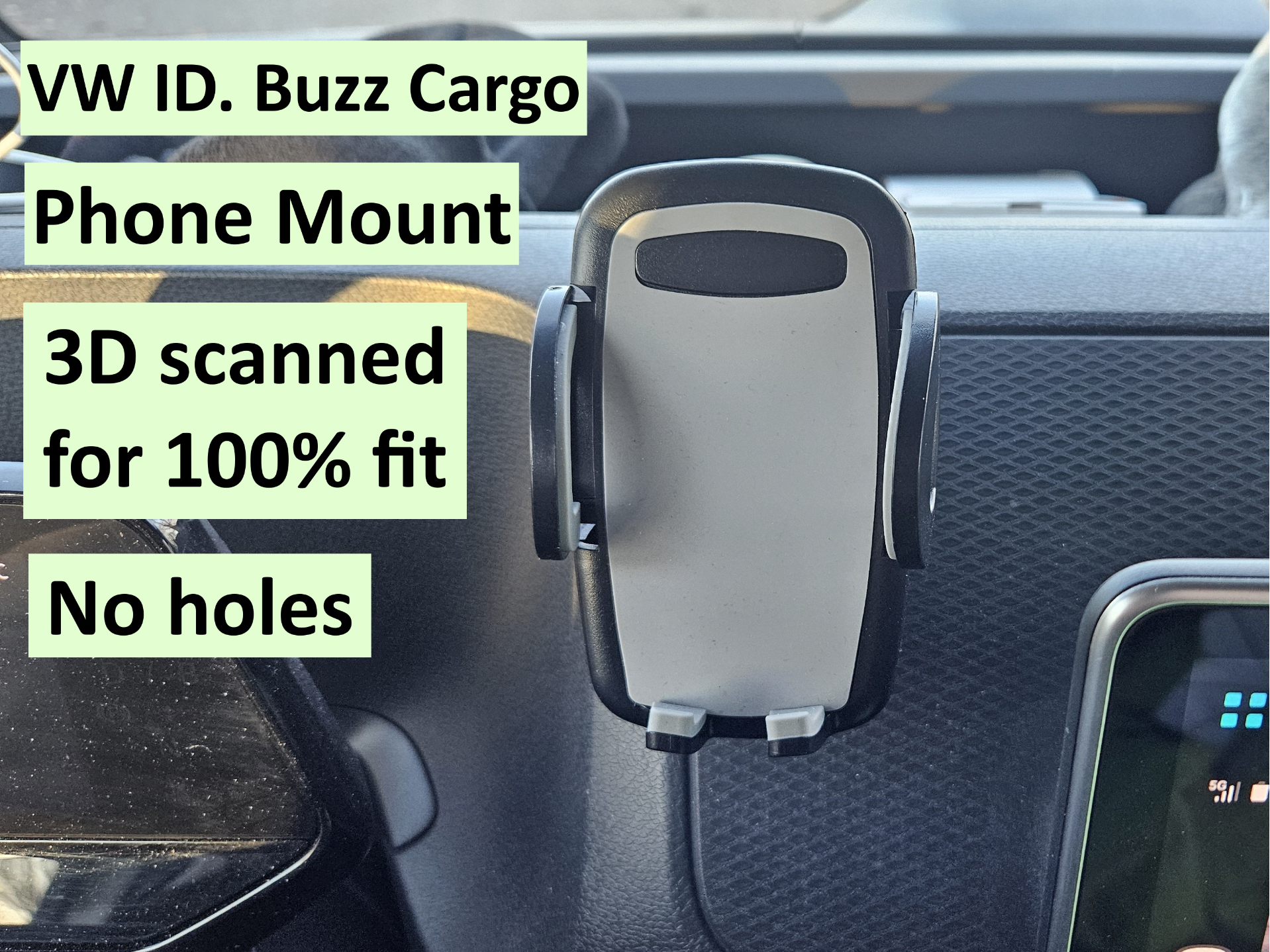 VW ID. Buzz Cargo Dashboard Mount - Brodit/AMPS