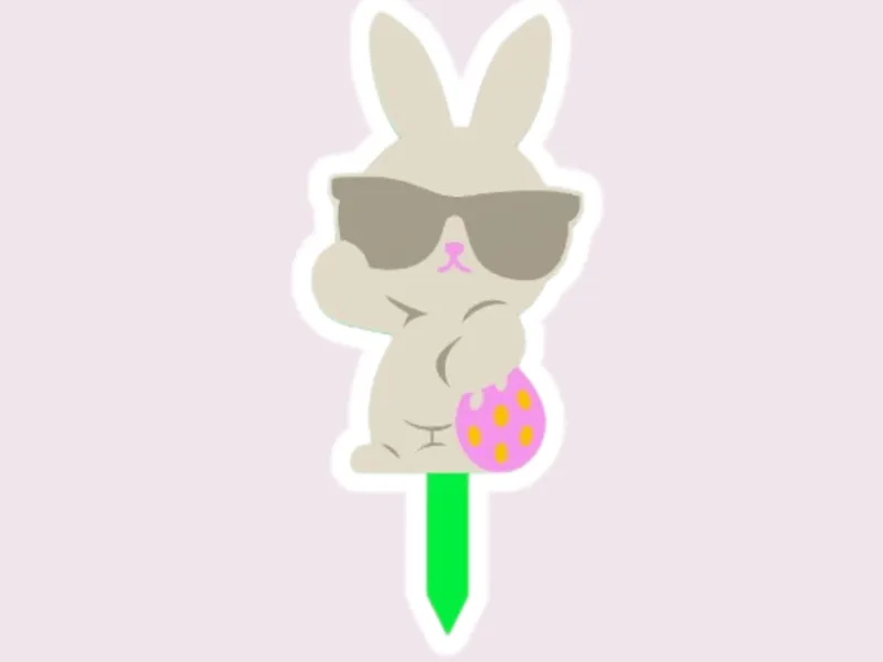 Easter stick Cool Bunny