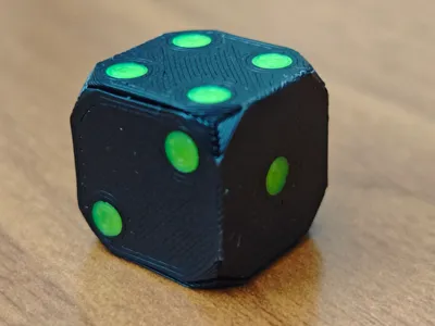 6-sided folding dice with dots