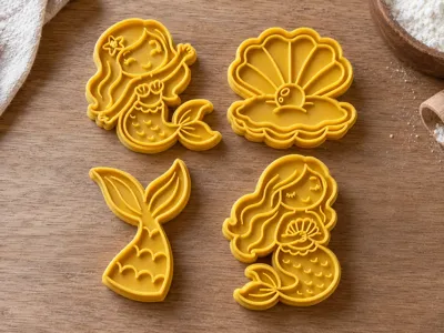 Cookie Cutter - Mermaid 4 Models+Handle