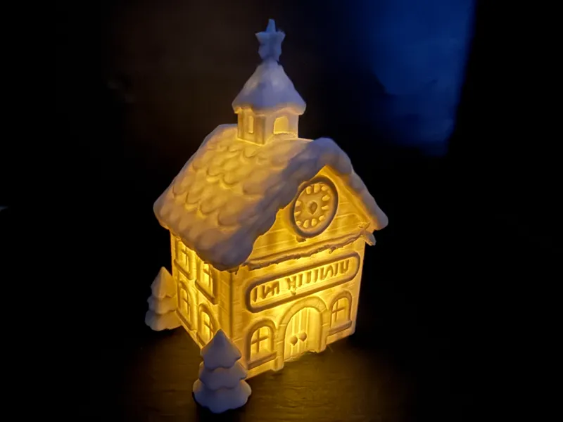 Weihnachtliches Teelicht Rathaus