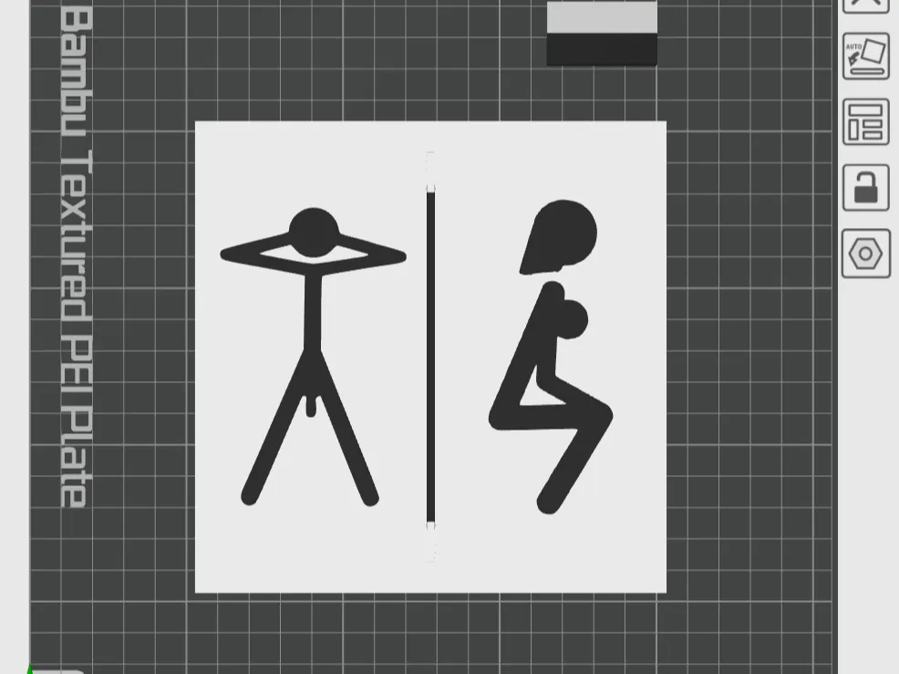 Toilet Sign (unisex/male/female) by k3ldar MakerWorld