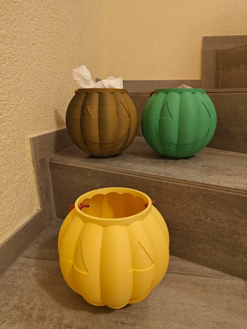 Pumpkin candy bucket for Halloween