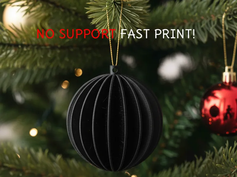 90-Minute No-Support Ribbed Christmas Ornament