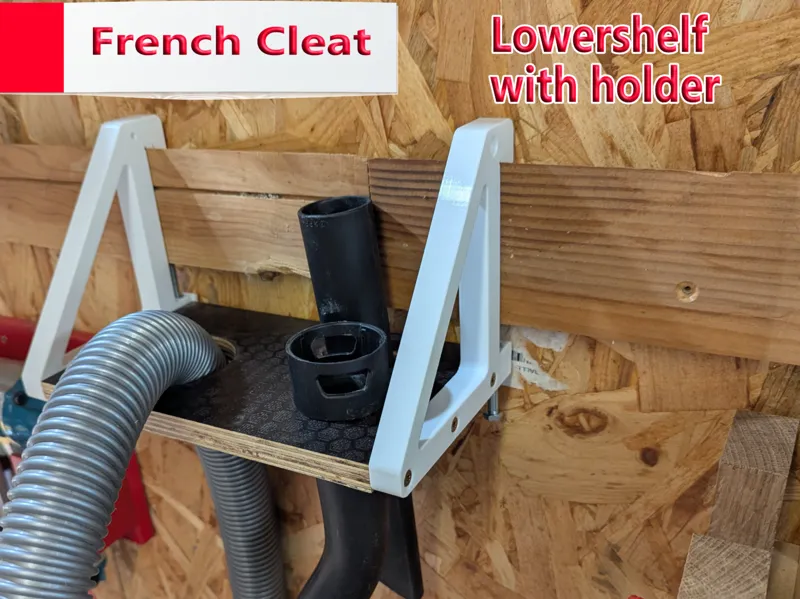 French Cleat Lowershelf. Easy to lock !