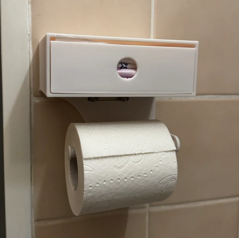 Toilet Paper Holder with Drawer 厕纸架子带抽屉