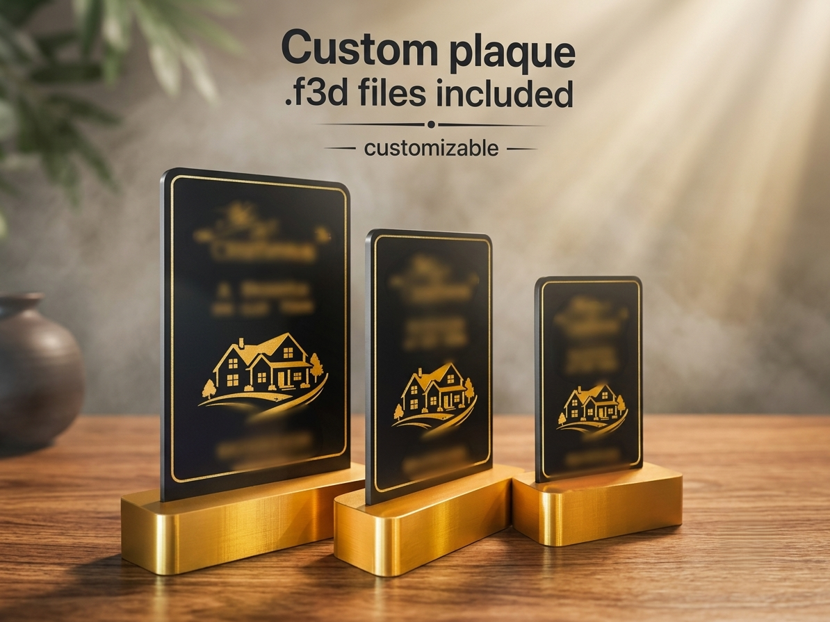 Customizable Plaque or Trophie (.F3D Included)