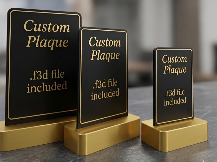 Customizable Plaque or Trophie (.F3D Included)