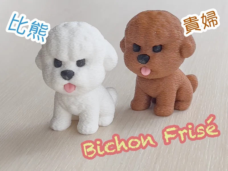 5g! Bichon Frise / Poodle Lovely Dog keychain
