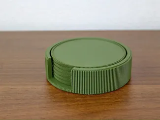 Ribbed Coaster and holder