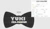 1 CUSTOMIZABLE (NAME+TELEPHONE) bow tie WITH NFC tag