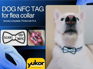 medaglietta TAG NFC collare antiparassitario cani