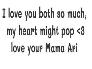 I love you