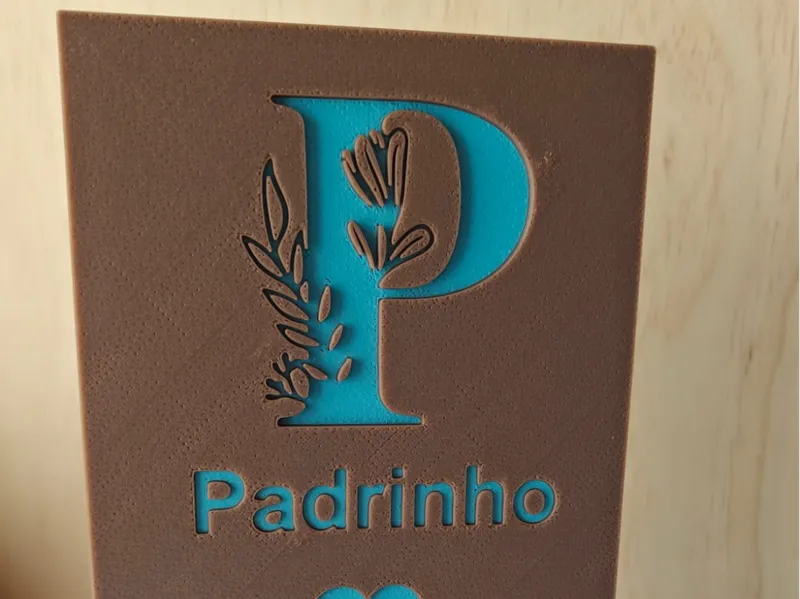 Godfather 3D Sign – "Padrinho| Adoro-te"