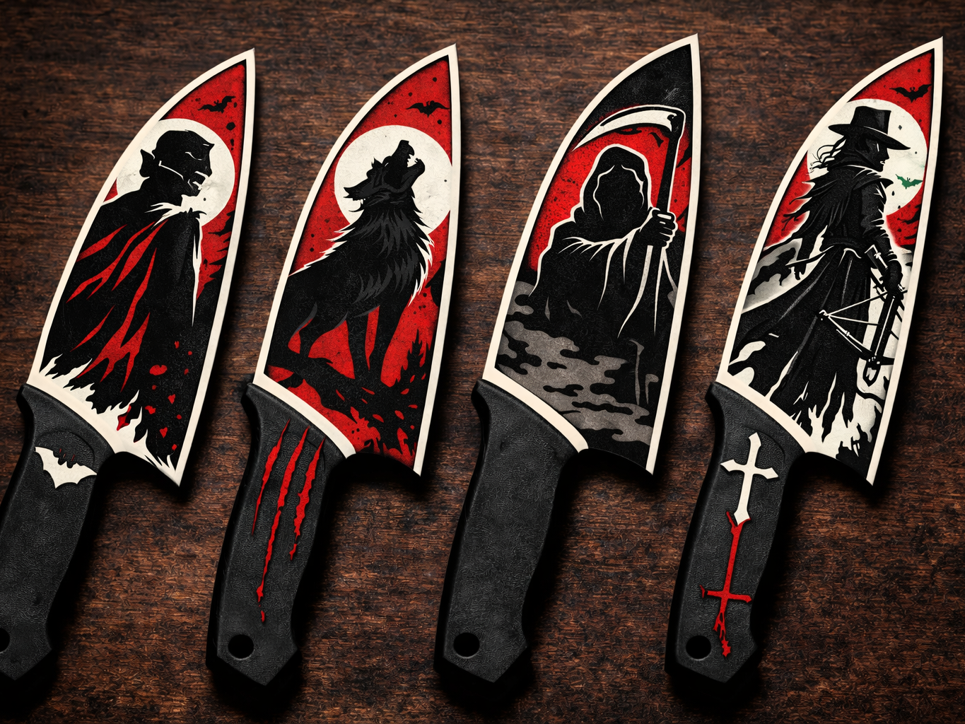 Knife Set - Horror Characters
