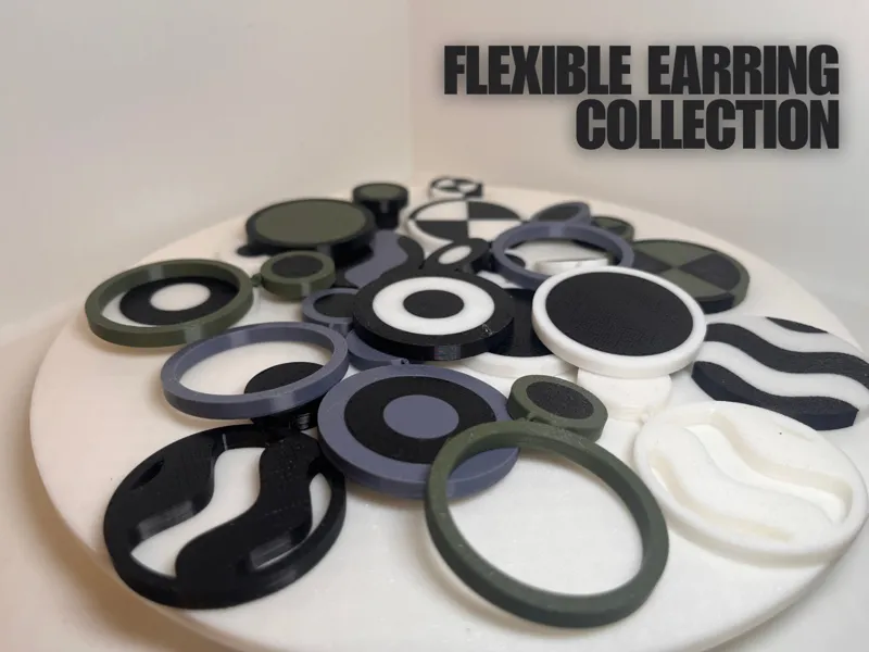 Flexible 3D Printed Earrings