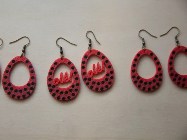 Flamenco-style earrings for the April Fair
